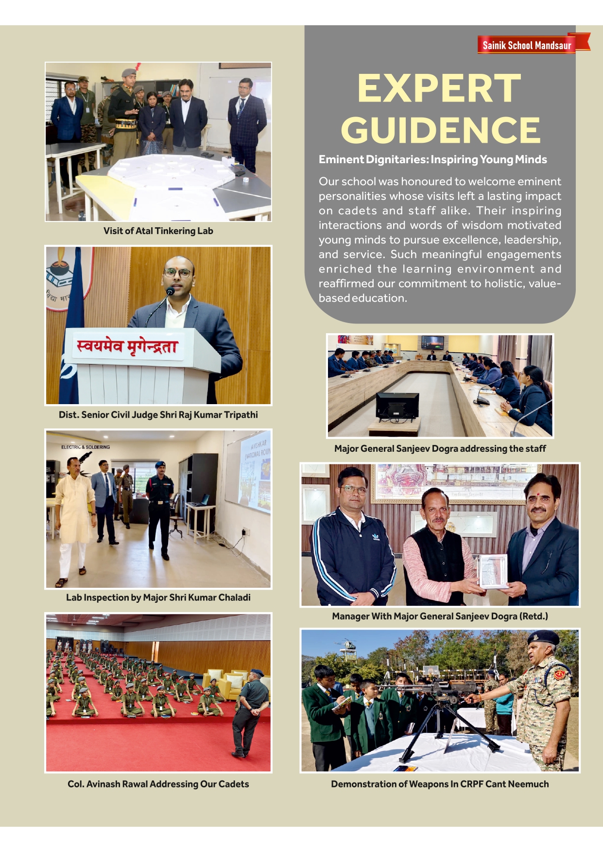 Sainik School Mandsaur Prospectus book